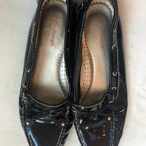 Marc Joseph Black Patent Driving Moccasins